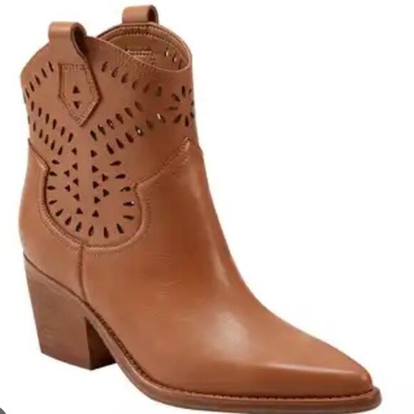 Marc Fisher Elyma Pointed Toe‎ Western Boot Size 9.5 Chestnut Brown - Picture 1 of 12